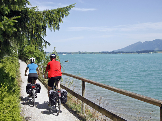 Radfahren am Forggensee