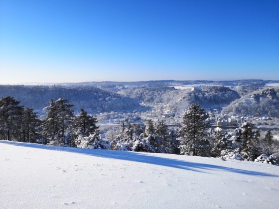 Ausblick auf das winterliche Riedenburg