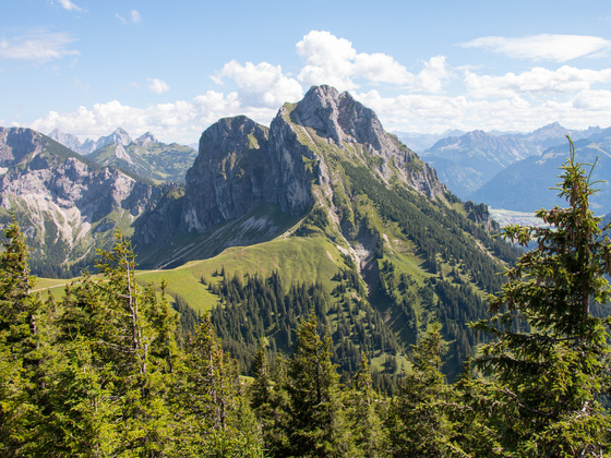 Blick auf den Aggenstein von der Ostlerhütte