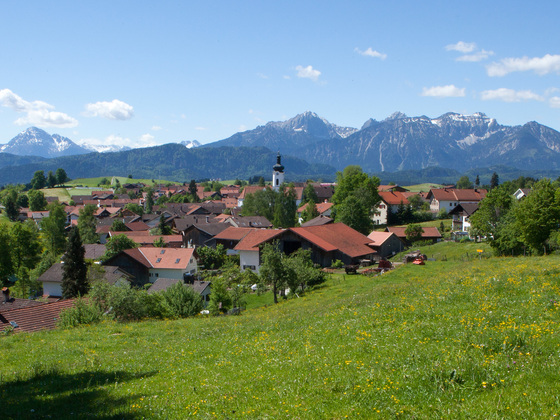 Blick auf Rieden am Forggensee
