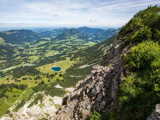 Blick vom Gratweg am Iseler in Richtung Norden.