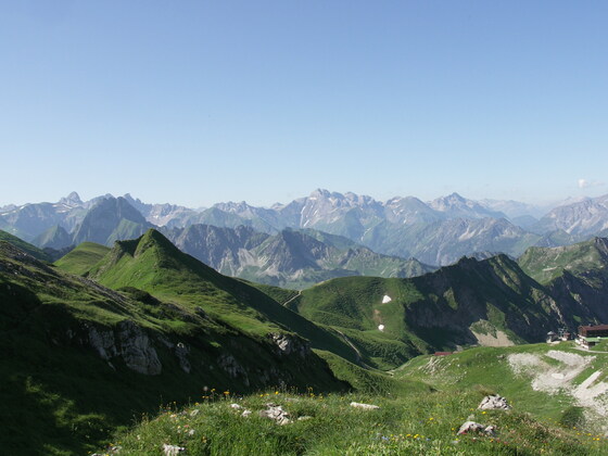 Ein Blick in die Allgäuer Bergwelt.