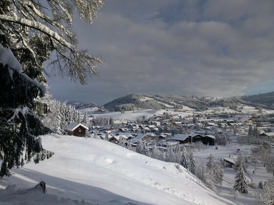Traumhafter Blick auf Oberstaufen und das Lindner Parkhotel & Spa