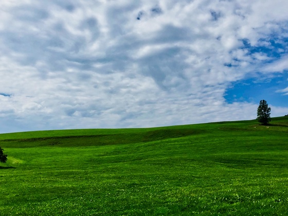 Landschaft kurz nach dem Start in Mondsee