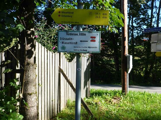 Start der Tour am alten Holzlagerplatz in Vordersee