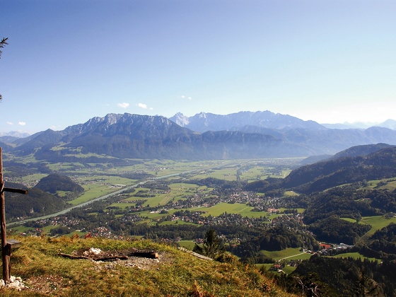 Aussicht Wildbarren Gipfel auf das Kaisergebirge