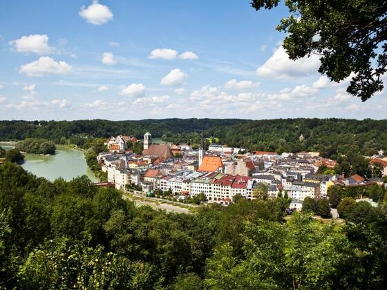Blick auf Wasserburg am Inn