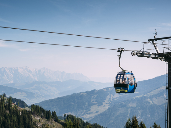 Rauriser Hochalmbahn vor Hochkönig Massiv