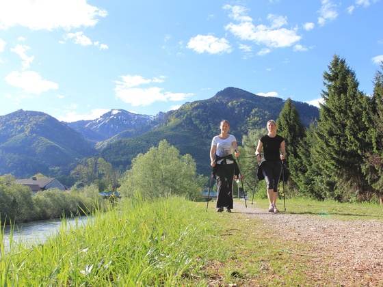 Nordic Walking an der Tiroler Ache