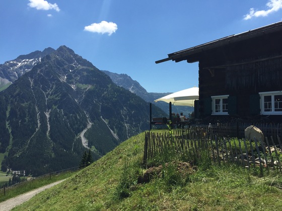 Sonna-Alp mit Blick auf die Walser Bergkette