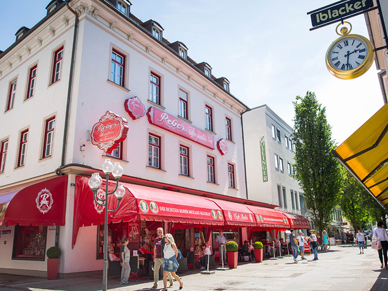 Café Reber in der Fußgängerzone Bad Reichenhall