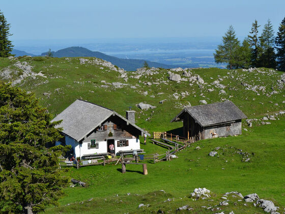 Kohleralm Inzell mit Chiemseeblick