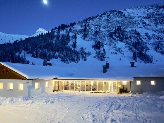 Schneekristall bei Nacht