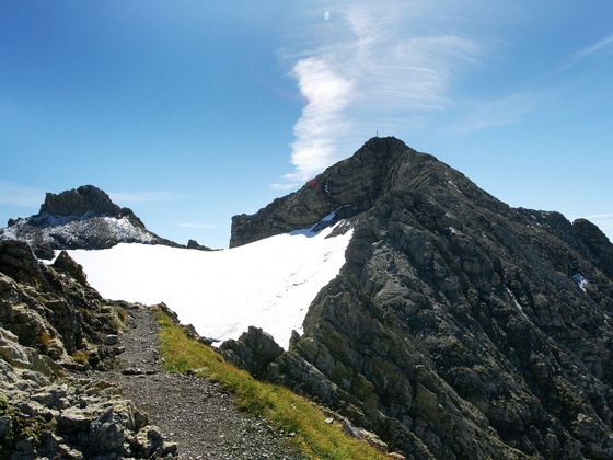 Gletscher am Gipfel der Roten Wand (aufgenommen 2008)