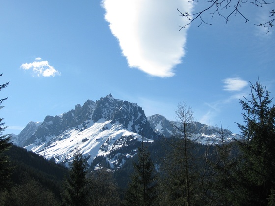 Blich von Gainfeldbach hoch zum Hochkönig