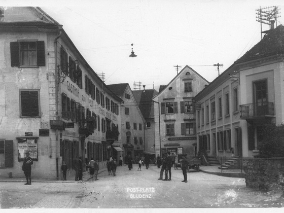 ehem. Gasthaus zur Post (Blick Richtung Innenstadt vom heutigen Postplatz aus)