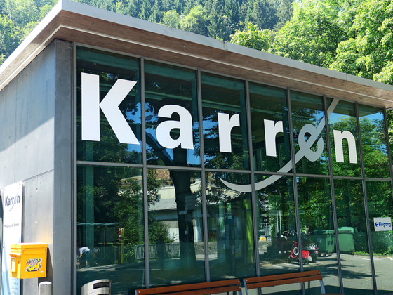 Karrenseilbahn Talstation.