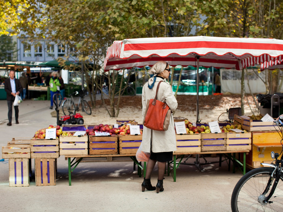 Wochenmarkt in der Kaiserstraße, Bregenz