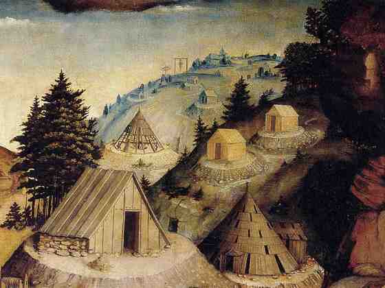 Bergbaulandschaft mit Pingenbergbau