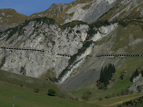 Flexenpassstraße, Galerien