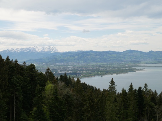 Blick bis in die Berge von Eichenberg