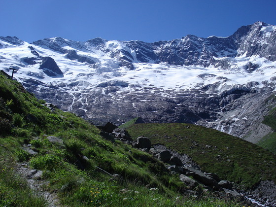 Blick zum Gletscher im Krimmler Achental