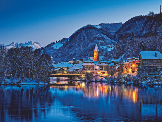 Mittelalterliche Häuser der Stadt Hallein