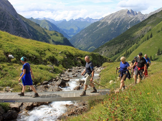 Beim Aufstieg zur Memminger Hütte