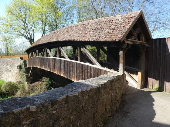 Rothenburg ob der Tauber - Fußgängerbrücke Spitalbastei