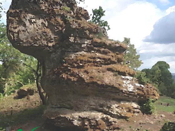 Felsen beim Adlerstein oberhalb von Engelhardsberg