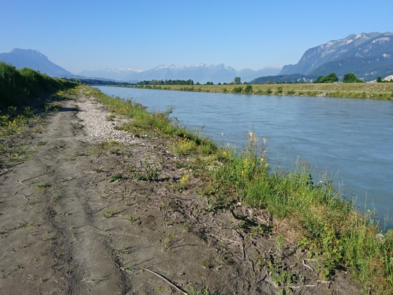 Rhein, im rechten Hintergrund Hoher Kasten