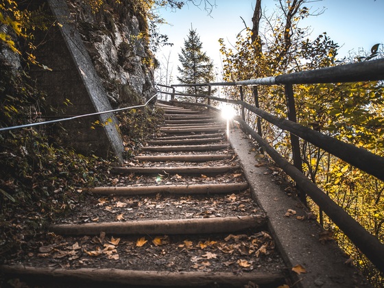 Kaiseraufstieg ins Kaisertal im Herbst