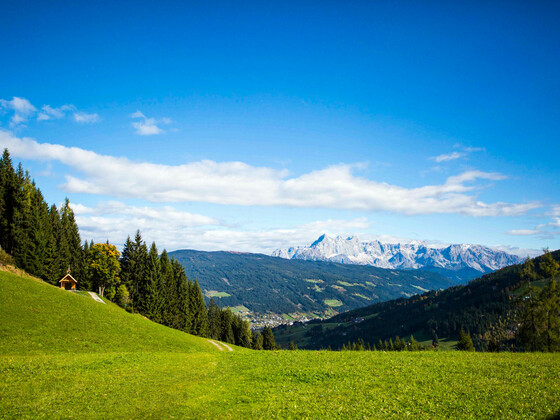 Ausblick vom Bergrestaurant Sattelbauer