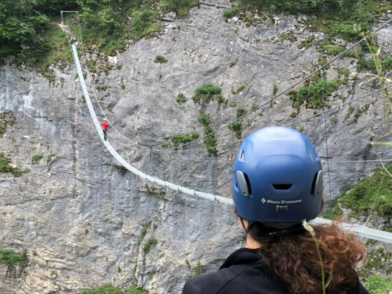 BHG-VIA Mauskarspitze (een voorbeeld van een hangbrug, in dit geval WEN Mürren)