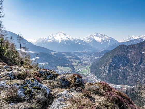 Blick von der Lärchecker Wand über das Berchtesgadener Tal