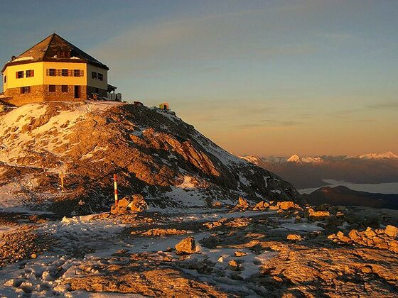 Das Matrashaus am Gipfel des Hochkönigs