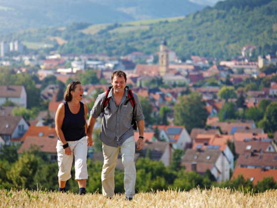 Wanderer über Bad Mergentheim