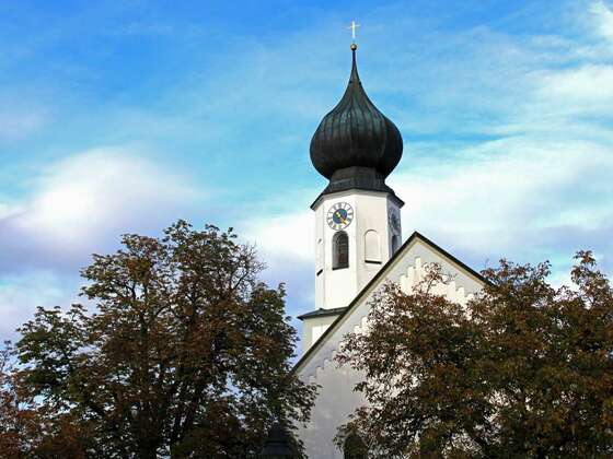 Kirchenspaziergang 1 - Baum mit St. Jakobus quer