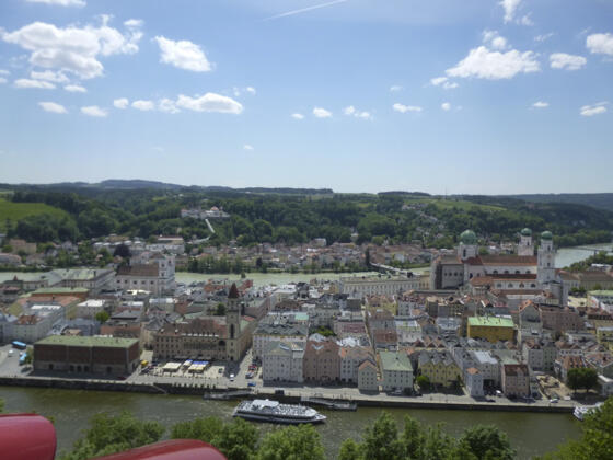 Passauer Dom mit Donau und Inn von Veste Oberhaus gesehen. Z00
