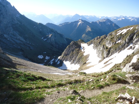 Blick von der Judenscharte ins Gimpelkar