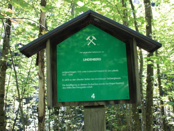 Schautafel am Lindenberg-Stollen