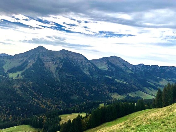 Ausblick vom Klammen auf die Nagelfluhkette
