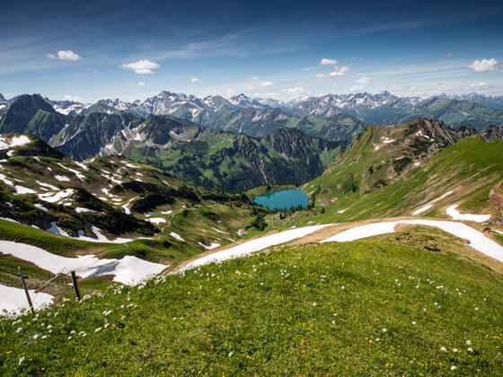Rückblick auf den Zeigersattel vom Zeiger aus.