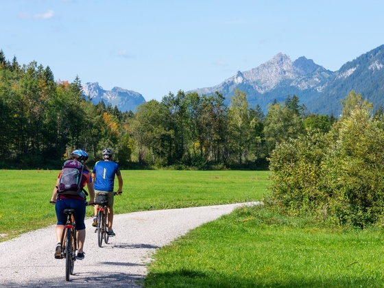 Gut ausgebaute Radwege im Naturpark Ammergauer Alpen