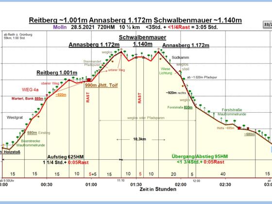 Zeit-Wege-Diagramm im Detail
