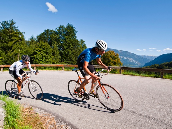 Rennradfahren im Salzkammergut ein ständiges auf und ab