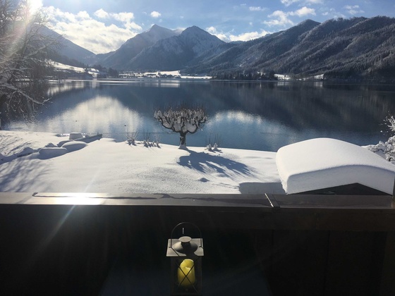 Balkonaussicht Winter