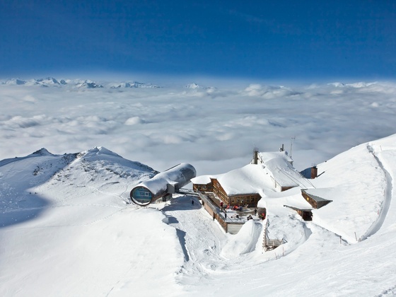 Berggaststätte im Winter