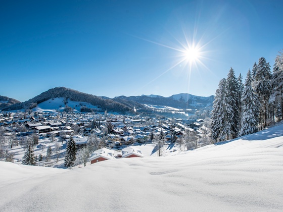 Winterlicher Blick auf Oberstaufen
