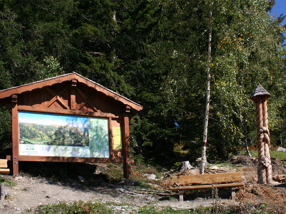 Wanderschautafel und Himmelsknoten